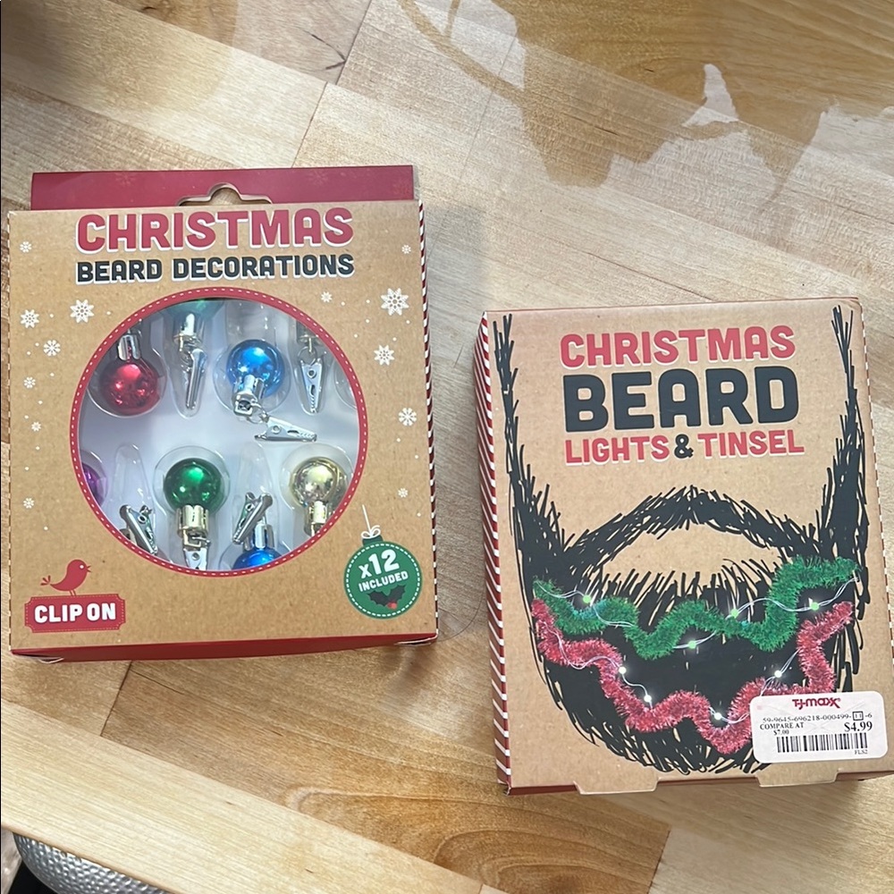Christmas Beard Decorations and Lights Set